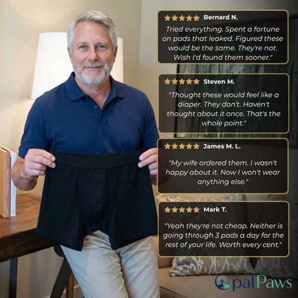 OpalVault – Washable Men’s Incontinence Boxer Briefs