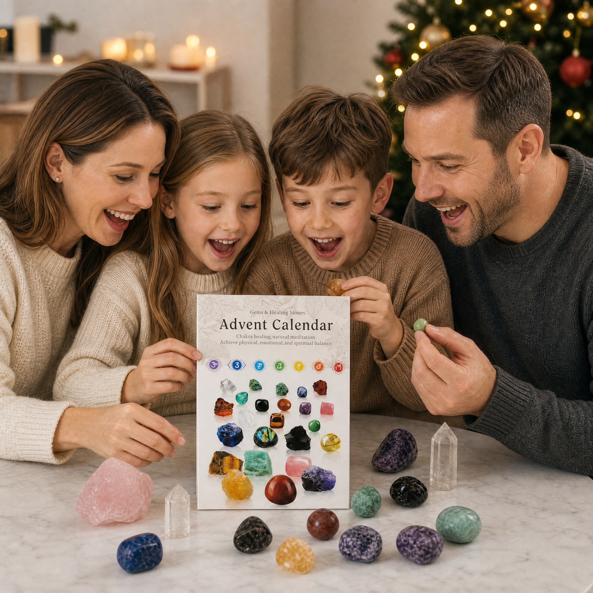 StoneAdvent – ❤100% Hand-Carved 💎Crystals Advent Calendar 2026: 24 Days of Chakra Crystals & Healing Stones🔮