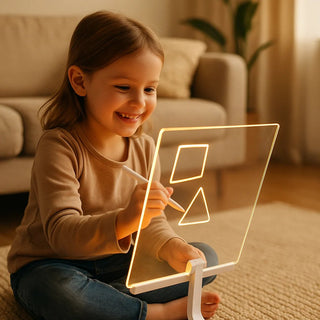 GlowSketch – Light-Up LED Drawing & Note Board with 7 Colour Pens