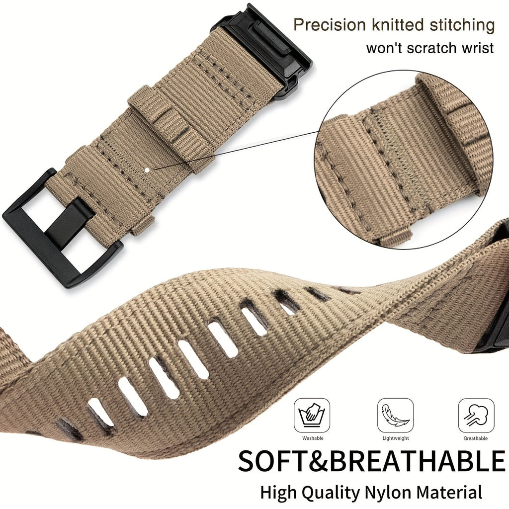 TrailWeave – Nylon Canvas Strap for Garmin QuickFit 20/22/26mm Watches