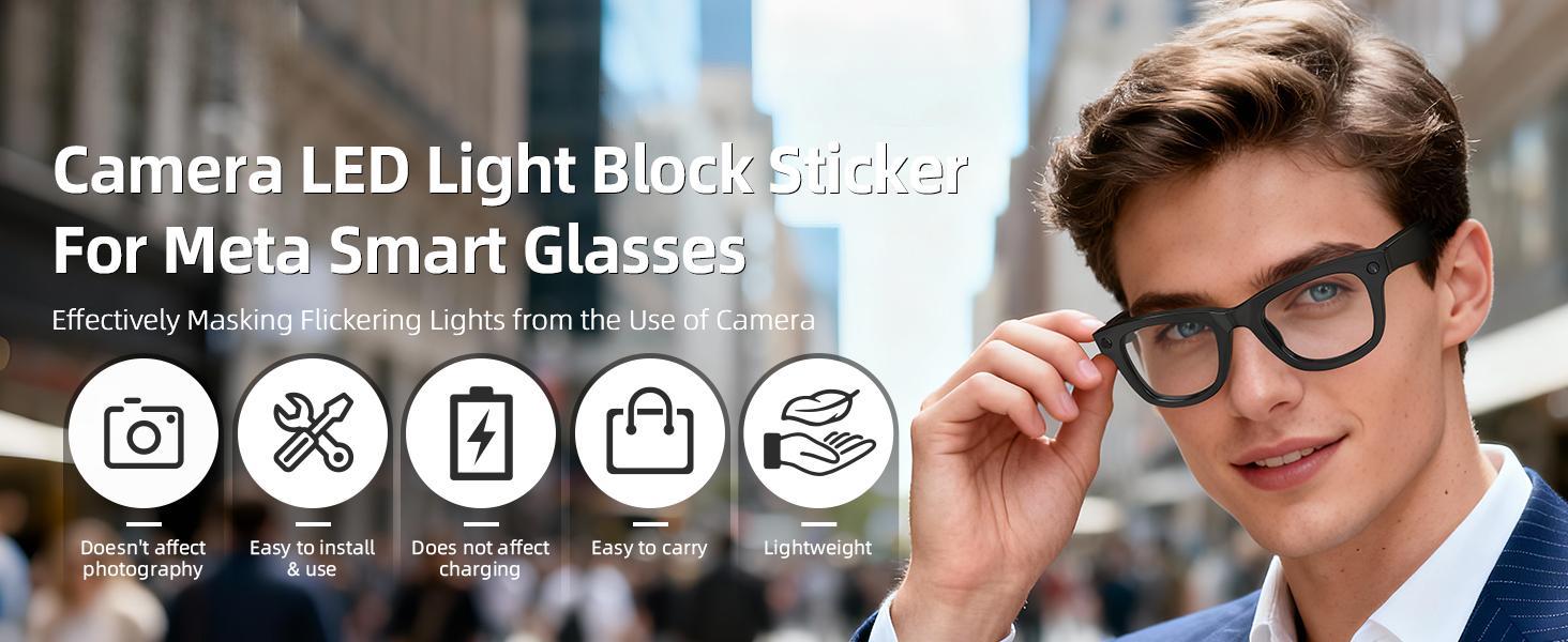 😎 LumaShade – LED Light Blocking Stickers for Smart Glasses