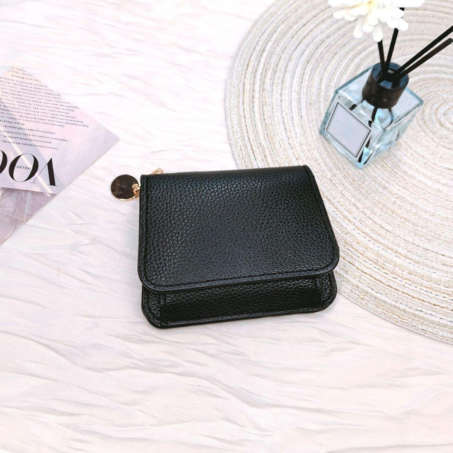 LumaFold – RFID Leather Short Wallet with Coin Pocket