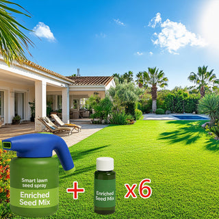 LawnRevive – Spray-On Grass Seed & Fertilizer Kit with Hose-End Sprayer