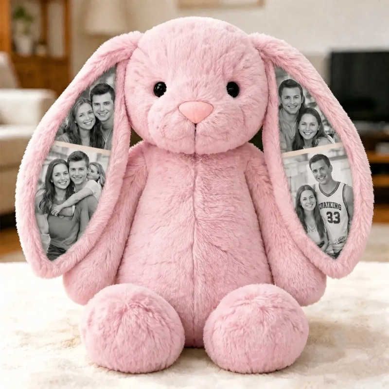EarMemories – Custom Photo Bunny Plush with Hidden Picture Ears