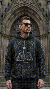 TemplarSpirit – Men’s Vintage Knights Templar Faith-Print Hoodie