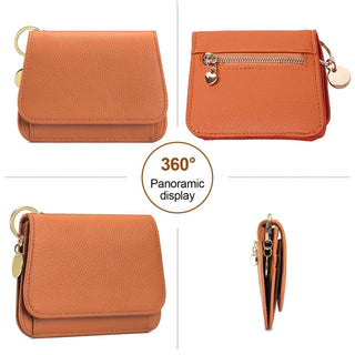 LumaFold – RFID Leather Short Wallet with Coin Pocket