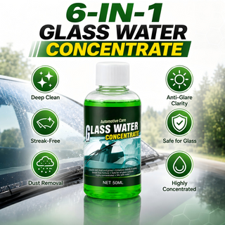ClearDrive – 🥳💧✨Glass Concentrate: 10 ml Makes 1 L, Cuts Bugs & Grime, Streak-Free 🚗💪