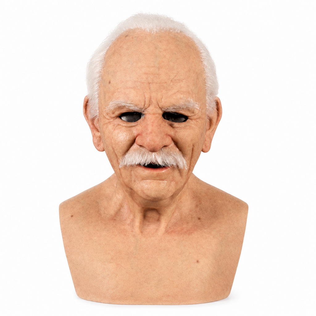 OldSoulMask – Lifelike Full-Head Elderly Character Mask