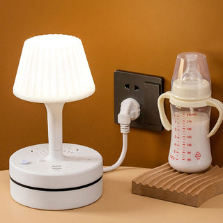 GlowDock – Bedside Lamp with Built-In Power Strip, USB and USB-C Charging
