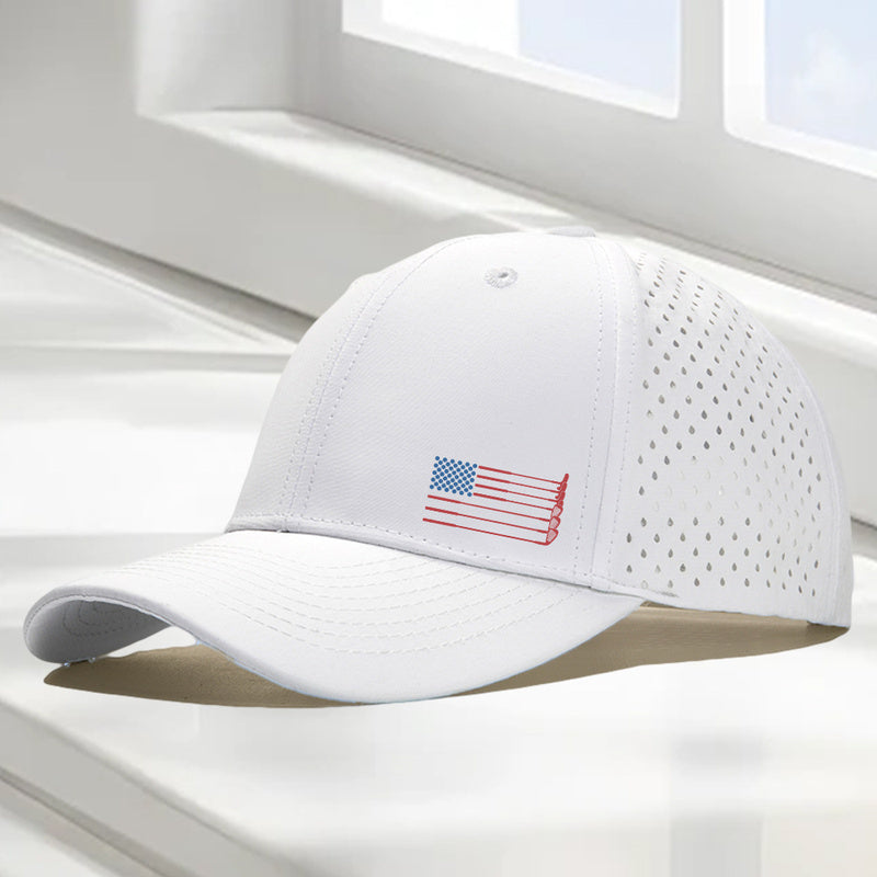 BreezeRound – Quick-Dry Perforated Golf Trucker Cap, Breathable & Adjustable