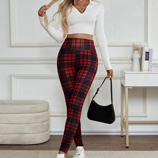 PlaidHug – 🔥🔥 High-Elasticity Slim Fit Warm Plaid Leggings for Women