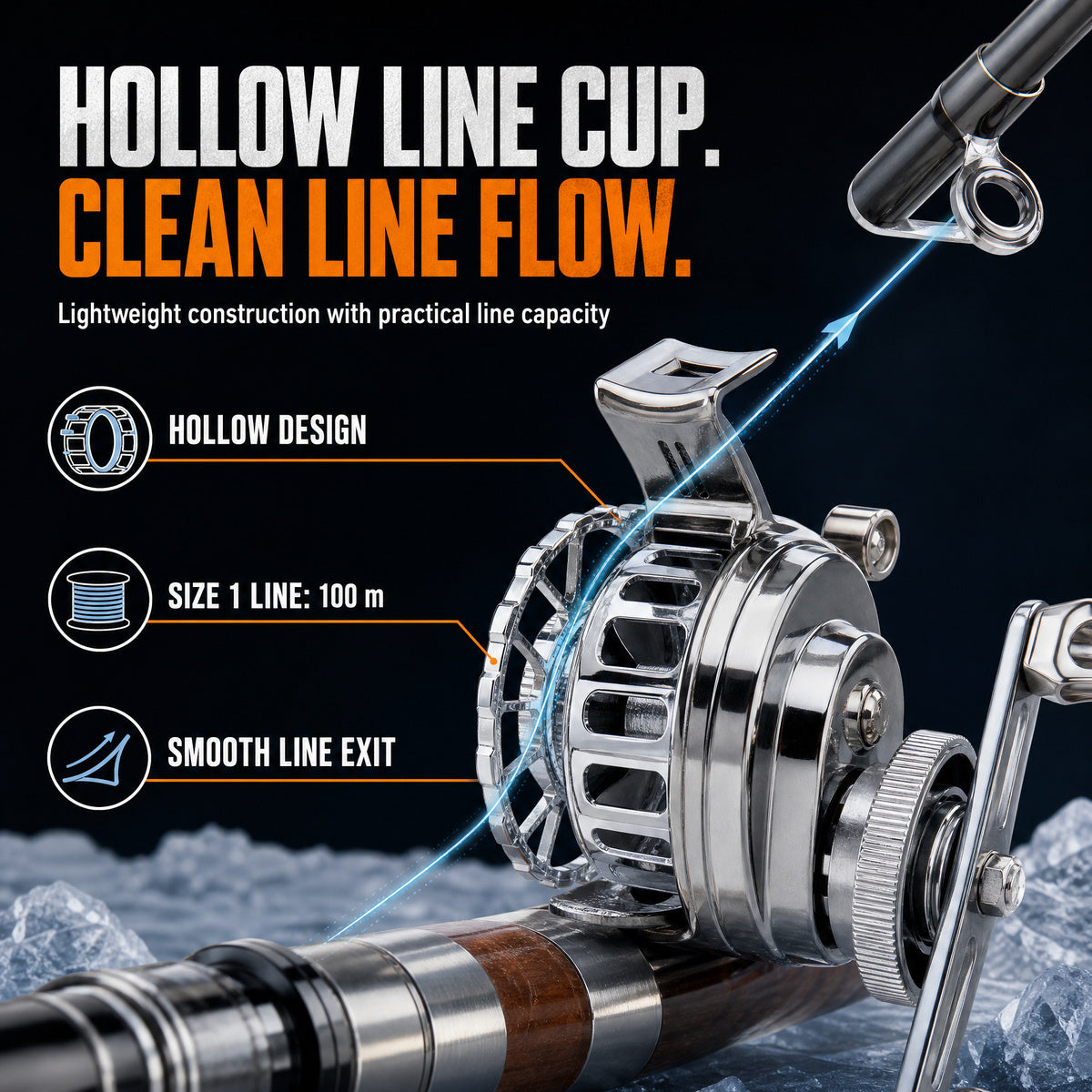 ✨FrostSpool – Metal-Plated Ice Fishing Reel