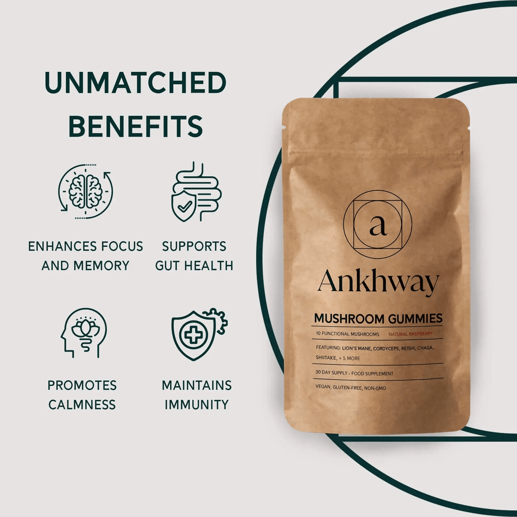 MushroomRise – Raspberry 10-in-1 Mushroom Gummies