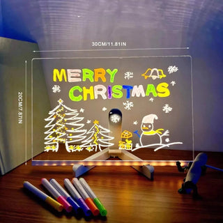 GlowSketch – Light-Up LED Drawing & Note Board with 7 Colour Pens