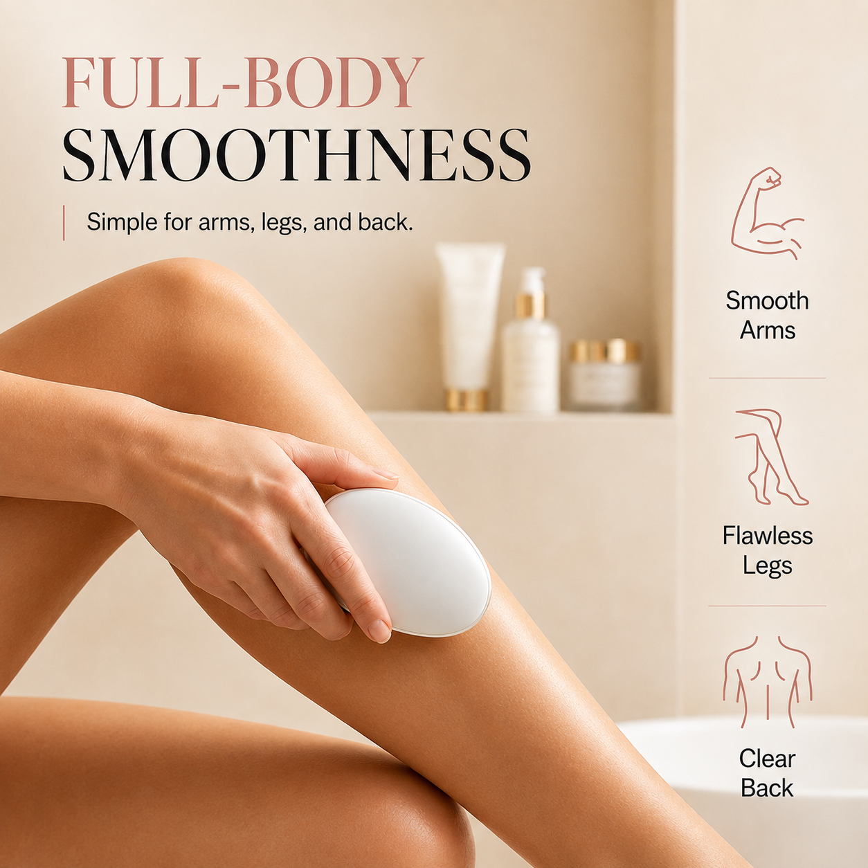 ✨ GlideSilk – Crystal Hair Eraser for Reusable Hair Removal & Exfoliation