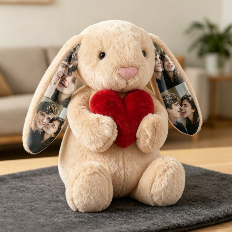 EarMemories Bunny – Custom Photo Plush with Hidden Picture Ears
