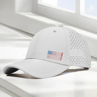 BreezeRound – Quick-Dry Perforated Golf Trucker Cap, Breathable & Adjustable