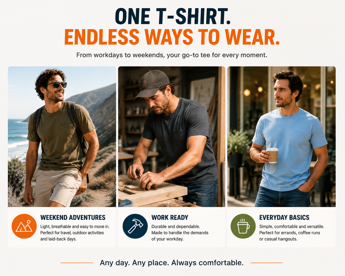 CottonEase – 🔥 Men’s Heavyweight Cotton Pocket Tee Packs | Regular & Tall