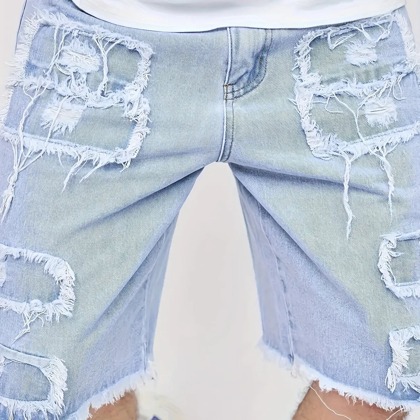 ⚡FrayDenim – Raw Hem Denim Shorts with Rips