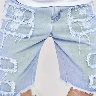 ⚡FrayDenim – Raw Hem Denim Shorts with Rips
