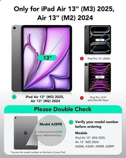 FlipMag – iPad Air 13" (2025) Magnetic Flip Case with Pencil Holder, Black