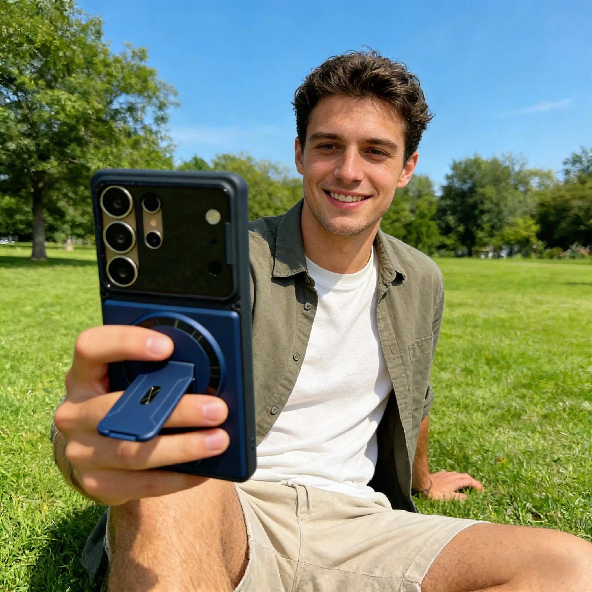 2026 Samsung S26 Series Full-Coverage, Shockproof Protective Case with Invisible Kickstand