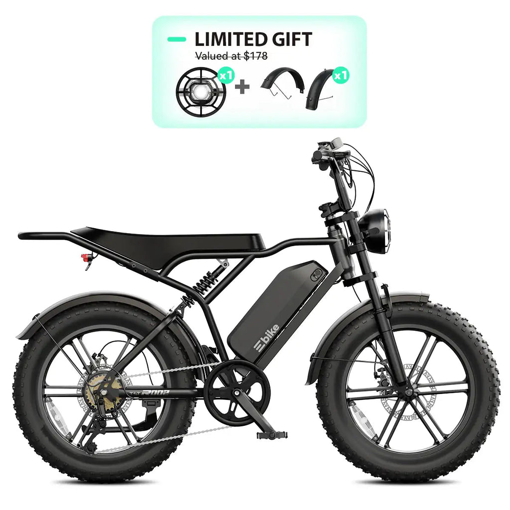 TrailThunder – 1500W Full-Suspension Moped-Style Electric Bike with 20" Fat Tires