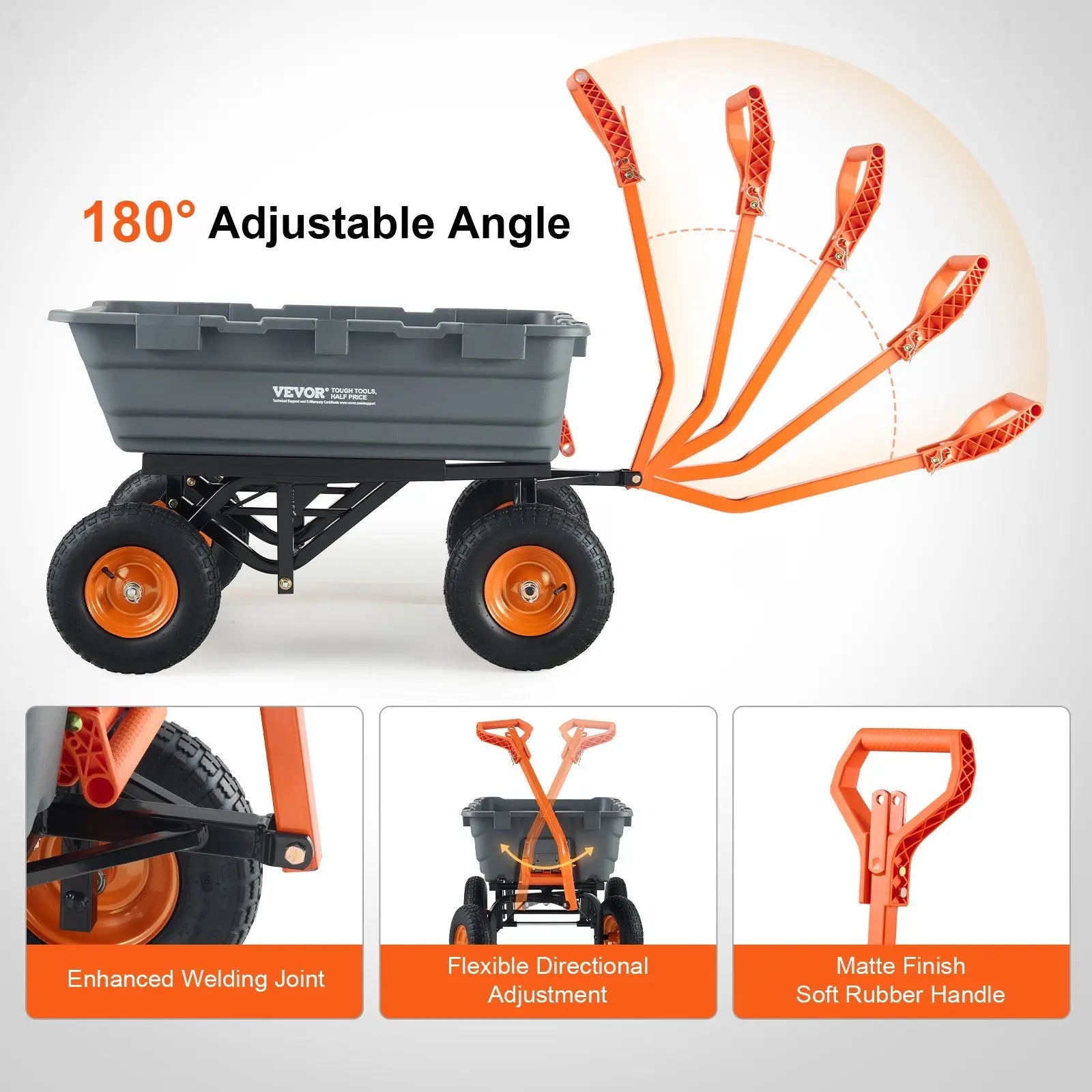 HaulMate – Heavy-Duty Poly Garden Dump Cart