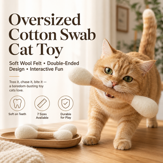 FeltSwab – Double-Ended Wool Cat Toy