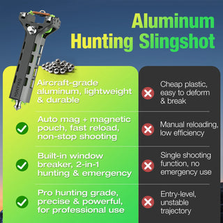 Aluminum Slingshot Kit with Ammo Tube