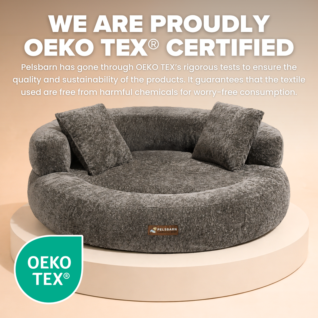 CloudNest – Orthopedic Velvet Dog Bed with Raised Bolsters