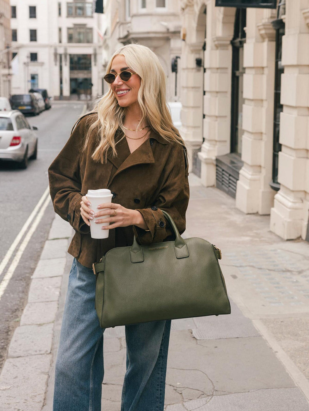 UrbanCarry – Olive Vegan-Leather Organizer Tote