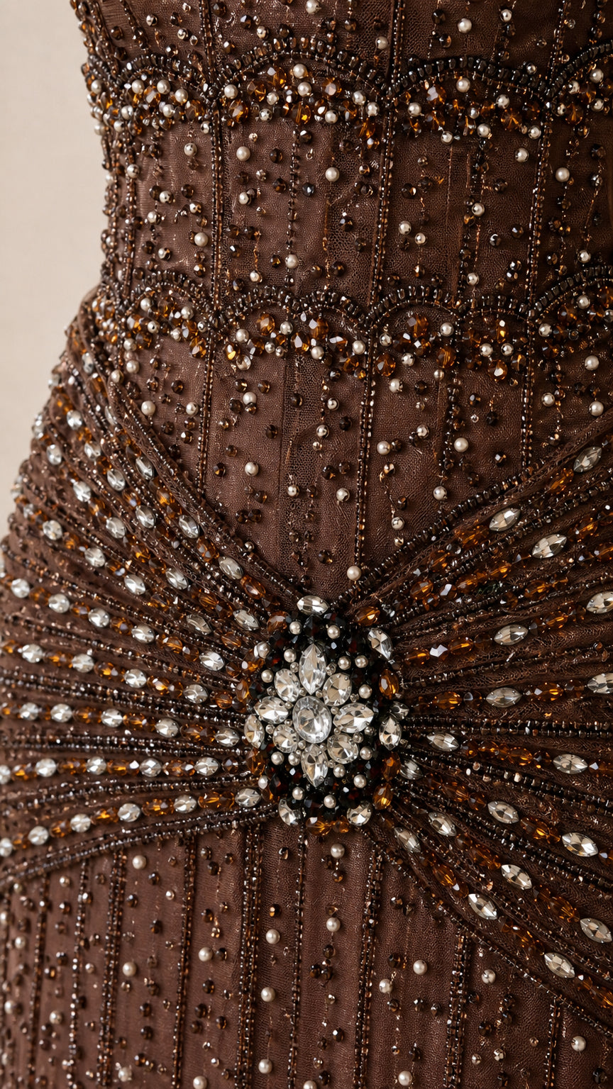 GlimmerGala – Embellished Strapless Evening Gown with Sheer Bolero