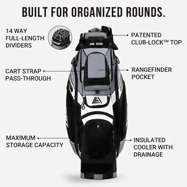 ClubKeeper – 14-Way T-LOCK Golf Cart Bag