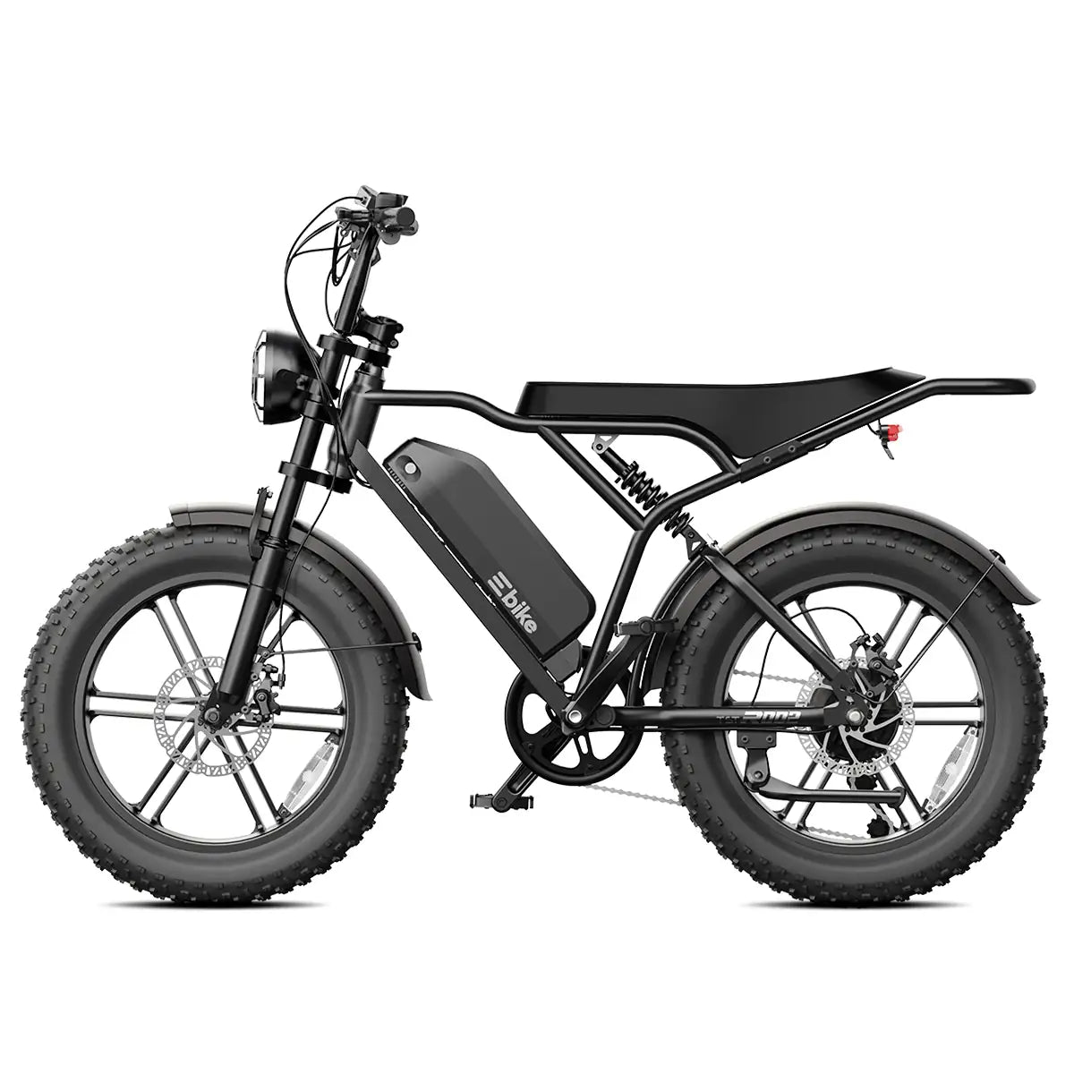 TrailThunder – 1500W Full-Suspension Moped-Style Electric Bike with 20" Fat Tires