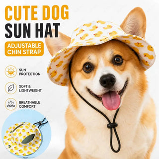 PawShade – Adjustable Wide-Brim Sun Bucket Hat for Dogs & Cats