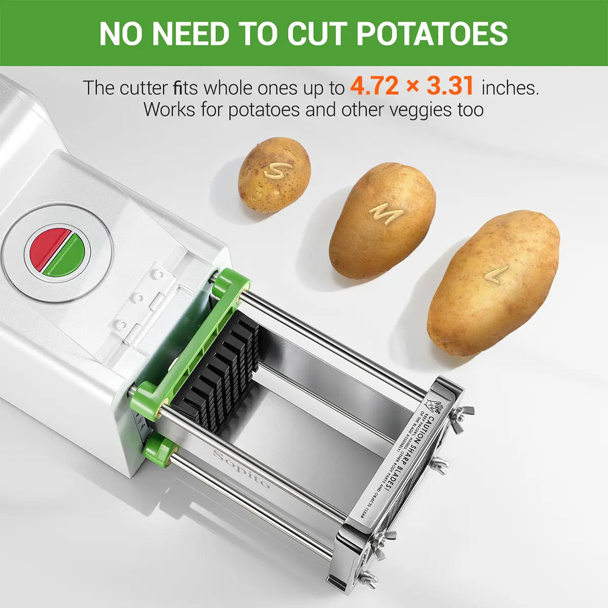 SpudSlice – ⭐ Stainless Steel Electric Vegetable Potato Cutter Machine 🍟