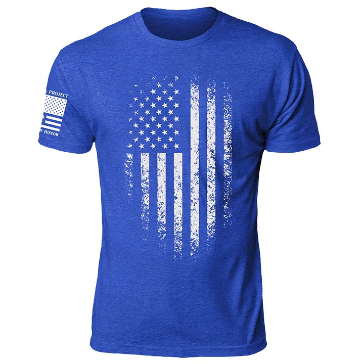 FreedomFade – Distressed American Flag T-Shirt