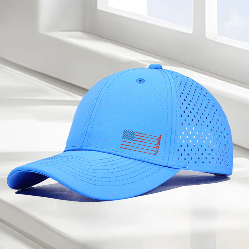 BreezeRound – Quick-Dry Perforated Golf Trucker Cap, Breathable & Adjustable