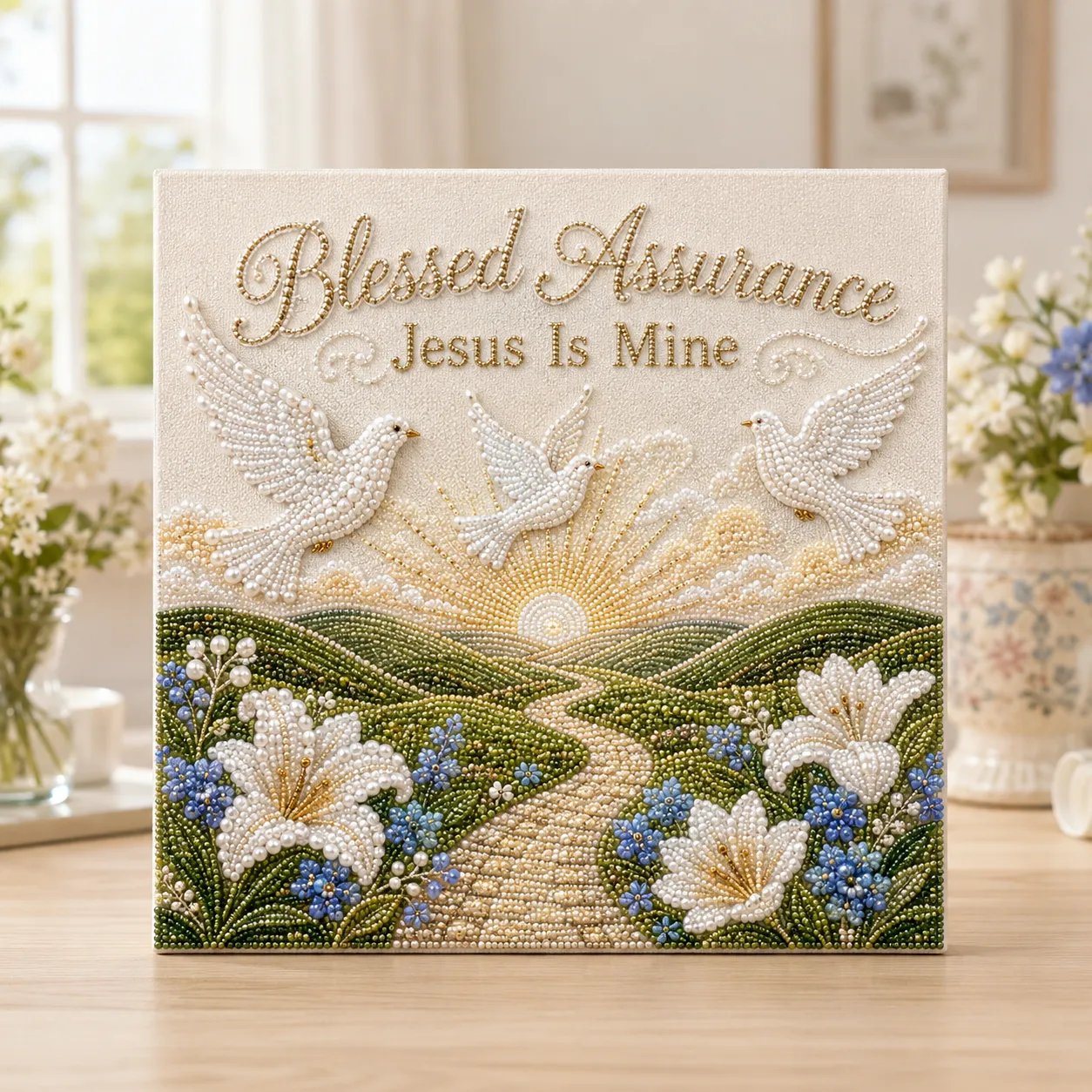 HymnPearl – ⏳ ✝️ Beginner-Friendly Sacred Hymn Pearl Art Kit | Christian Hymn Artwork with Scratch-Resistant, Non-Fading Pearl Beads, DIY Faith-Inspired Decor 🙏✨