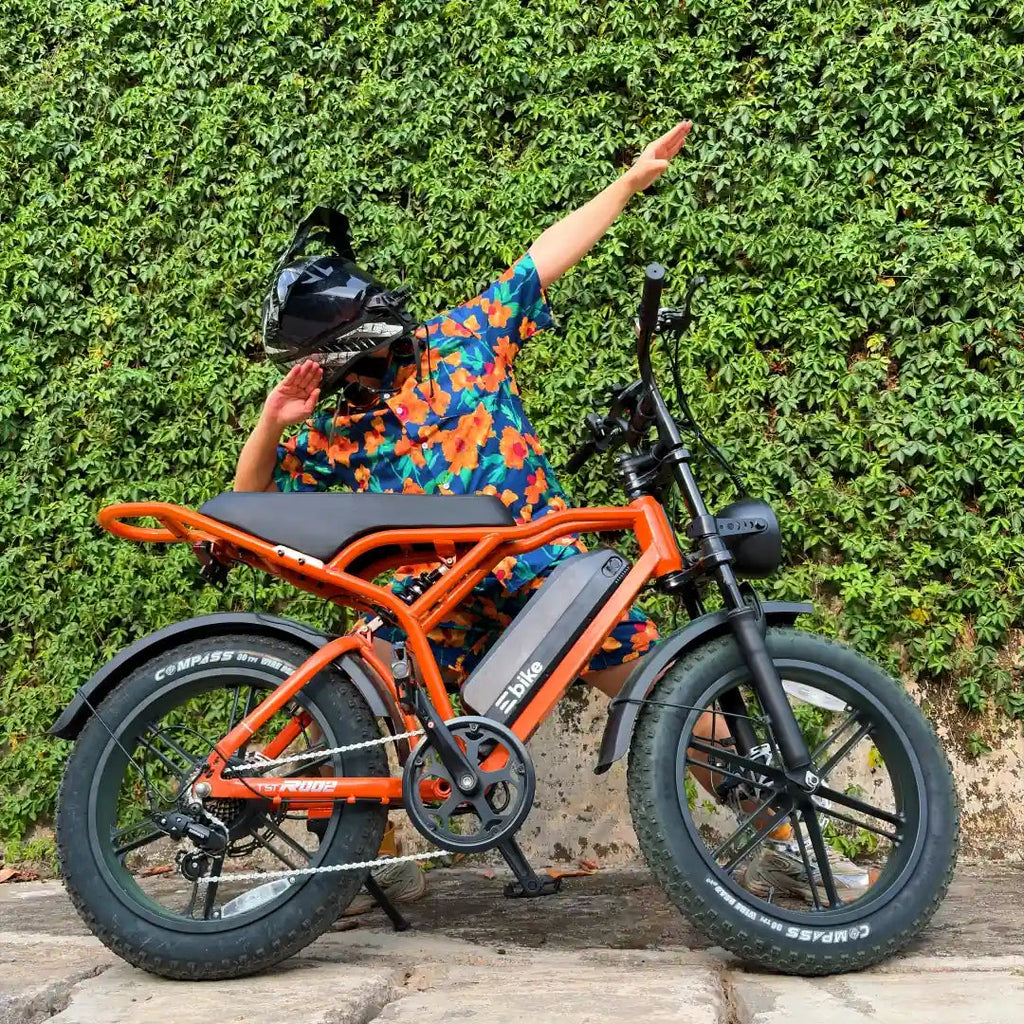 TrailThunder – 1500W Full-Suspension Moped-Style Electric Bike with 20" Fat Tires