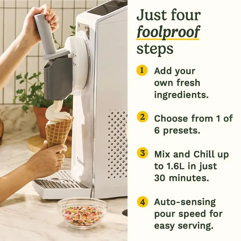 SwirlChill – 6-in-1 Frozen Dessert Maker for Soft Serve, Slushies, Sorbet & Frozen Drinks
