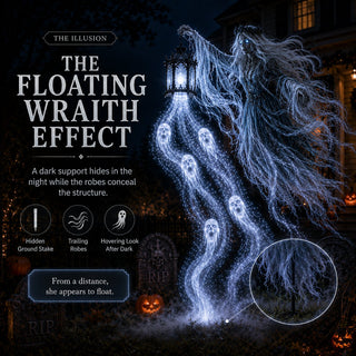 Ground-supported wraith creating a floating illusion
