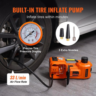 JackVolt – 💯🚗 5 Ton Electric Hydraulic Car Jack Lift with Air Pump