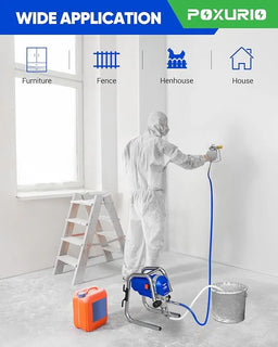 CoatSwift – 1200W 3300PSI Airless Paint Sprayer with Extension Rod and Stand