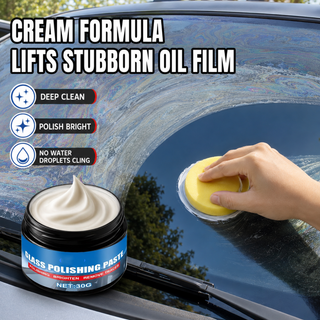🔥GlassClarity – Car Glass Oil Film Remover & Rain-Repelling Paste🚗