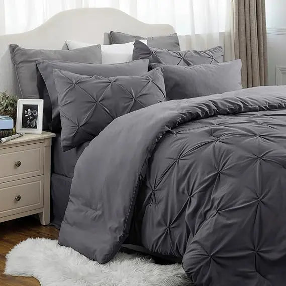 ☁️ CloudPleat – All-Season Pintuck Comforter Set