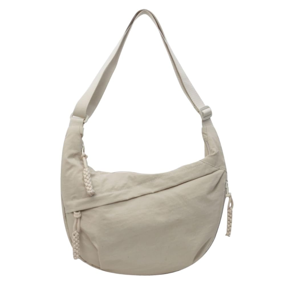 CrescentCarry – 🏆👜 Women's Plain-Color Nylon Crossbody Hobo Bag