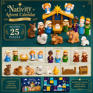 NativityNest – 25-Piece Nativity Advent Calendar for Kids