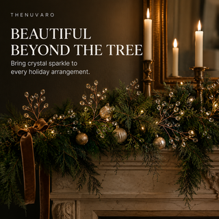 ✨ GlintSprig – Crystal Beaded Christmas Tree Branch Picks for Instant Sparkle & Fuller Holiday Décor